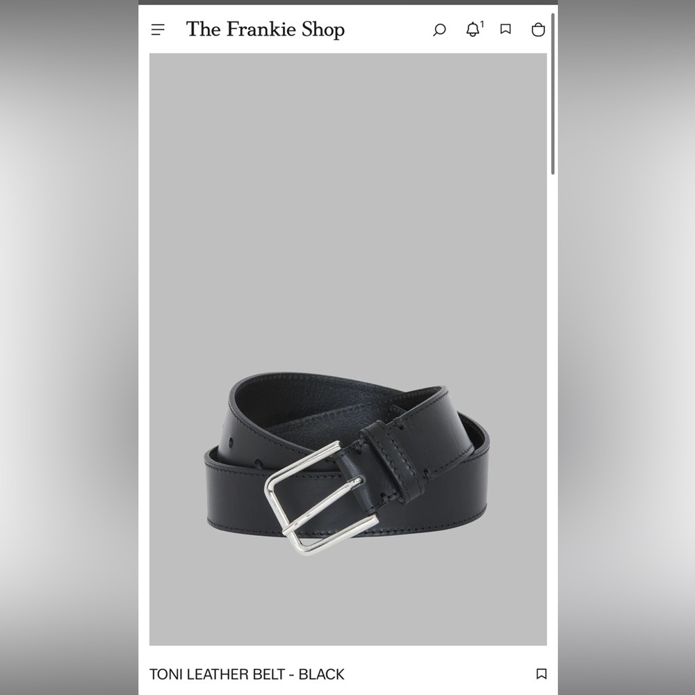 Frankie Shop Women’s Belt (S) Black Leather